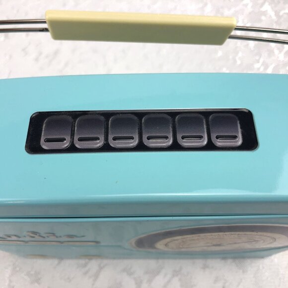 Homegoods Collectible Radio Tin / Retro Sky-Blue “Radio” Lunch Box or Décor - Picture 9 of 14